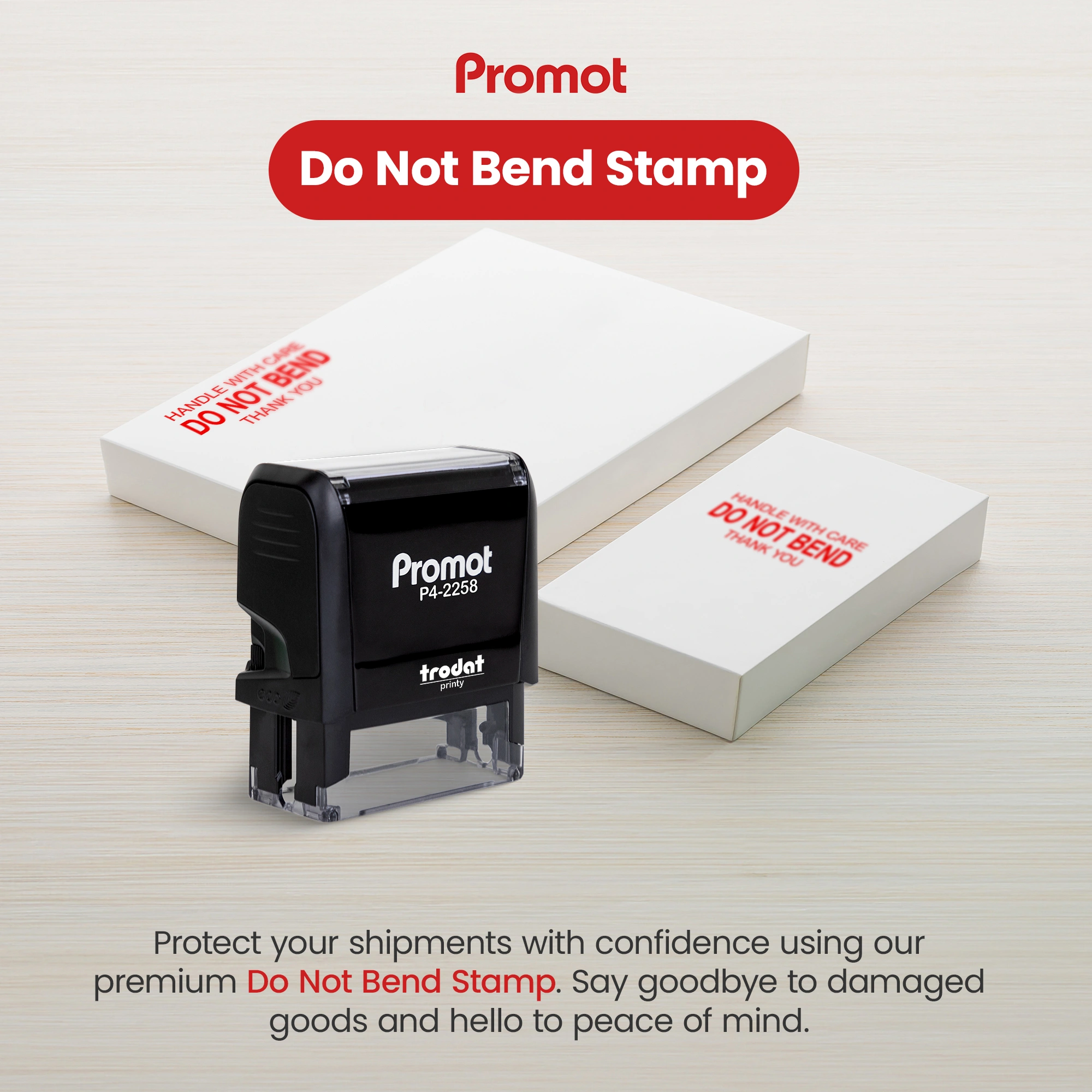 Handle with Care -  Do Not Bend Stamp (Medium) hover